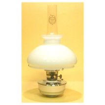 Aladdin matala pöytälamppu opaalilasikuvulla, kromattu